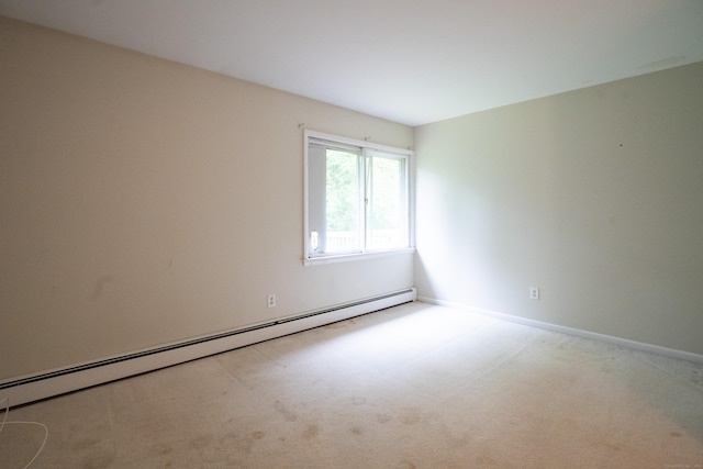 21 Elizabeth St, Trumbull, CT 06611 - empty room with a baseboard radiator, carpet, and baseboards