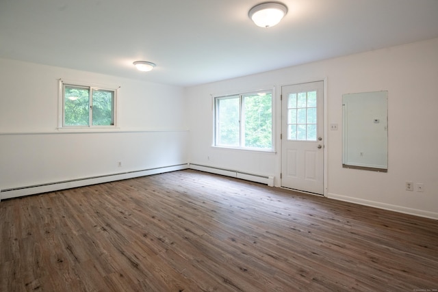 21 Elizabeth St, Trumbull, CT 06611 - empty room with electric panel, wood finished floors, and baseboards