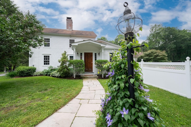 23 Goodsell Hill Rd, Redding, CT 06896 - view of front of home featuring a chimney