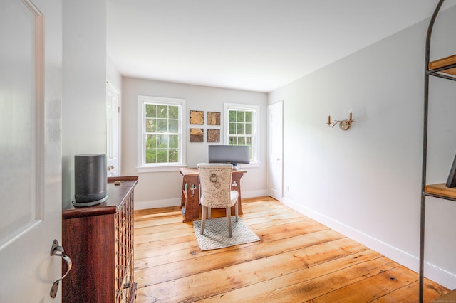 23 Goodsell Hill Rd, Redding, CT 06896 - office area featuring light wood-style floors and baseboards