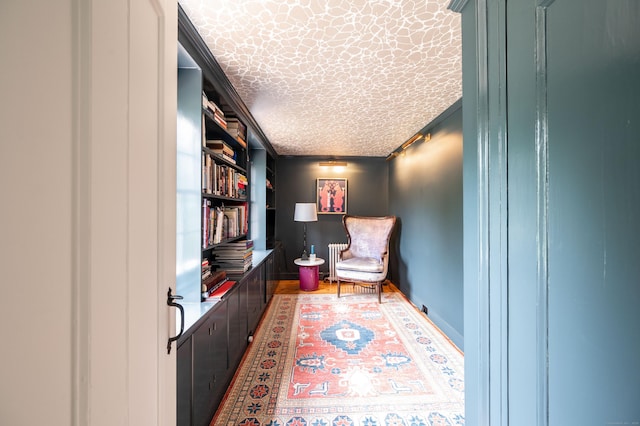 23 Goodsell Hill Rd, Redding, CT 06896 - sitting room featuring a textured ceiling and light wood-type flooring