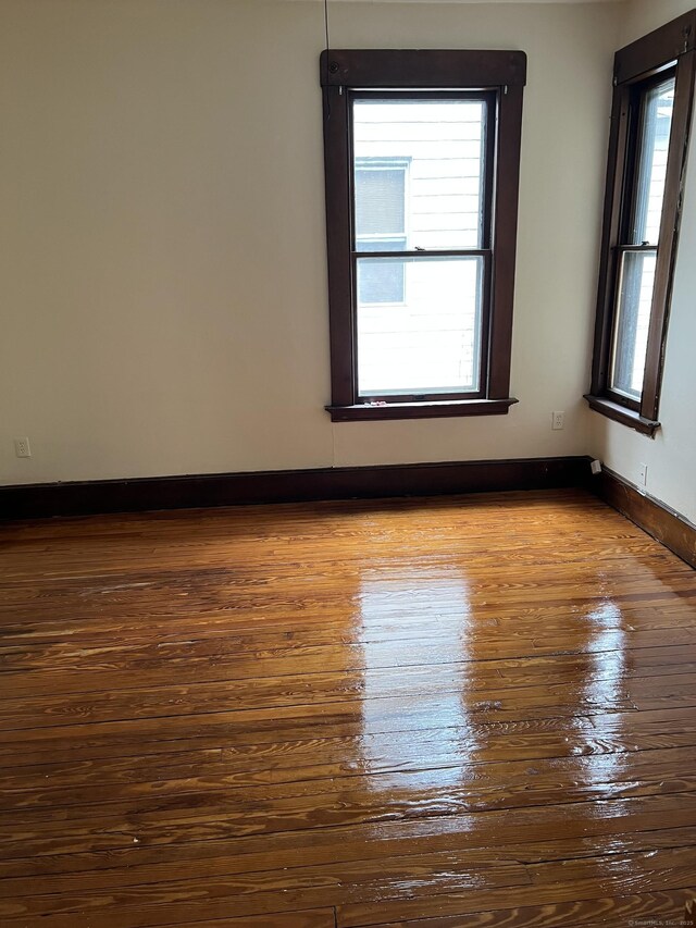 868 Elm St, New Haven, CT 06511 - unfurnished room with hardwood / wood-style flooring and baseboards