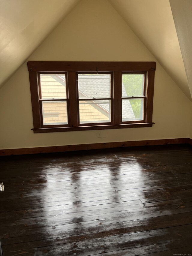 868 Elm St, New Haven, CT 06511 - bonus room with lofted ceiling and dark wood-style flooring