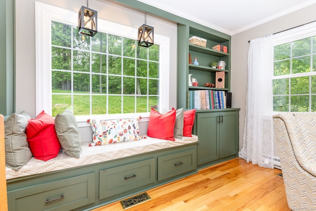 16 Darley Dr, Hamden, CT 06518 - mudroom with light wood finished floors and crown molding