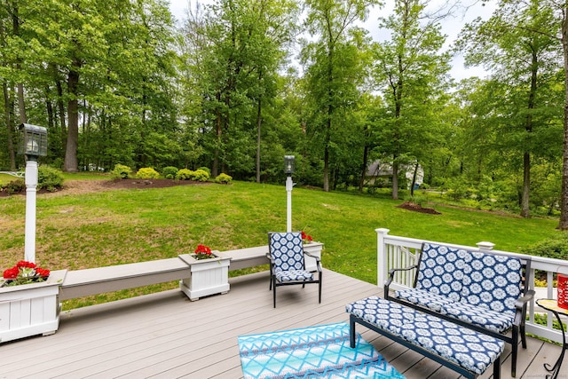 16 Darley Dr, Hamden, CT 06518 - deck with a lawn and view of scattered trees