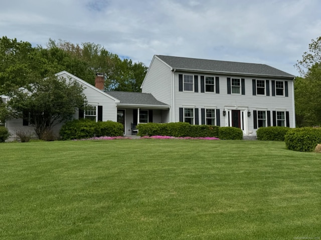 16 Jeremy River Dr, Colchester, CT 06415 - colonial house with a chimney and a front lawn