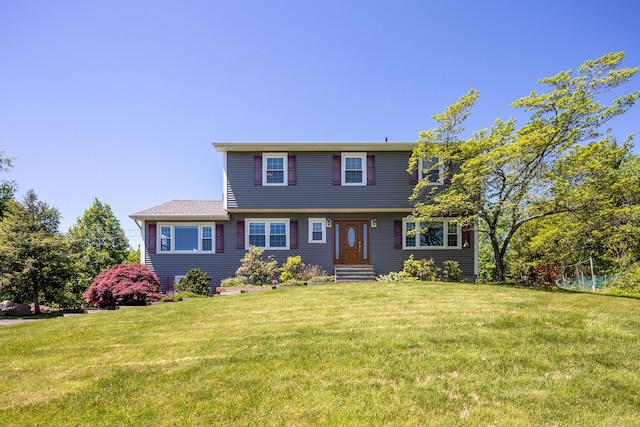 54 Flax Hill Rd, Brookfield, CT 06804 - colonial home featuring a front yard and entry steps