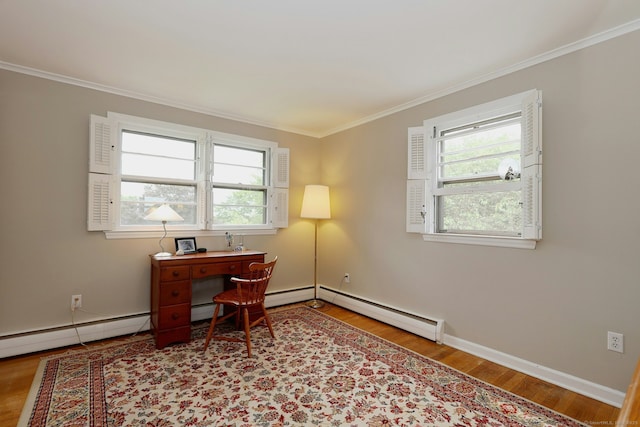 33 Preston Rd, Trumbull, CT 06611 - home office with crown molding, wood finished floors, plenty of natural light, and baseboards