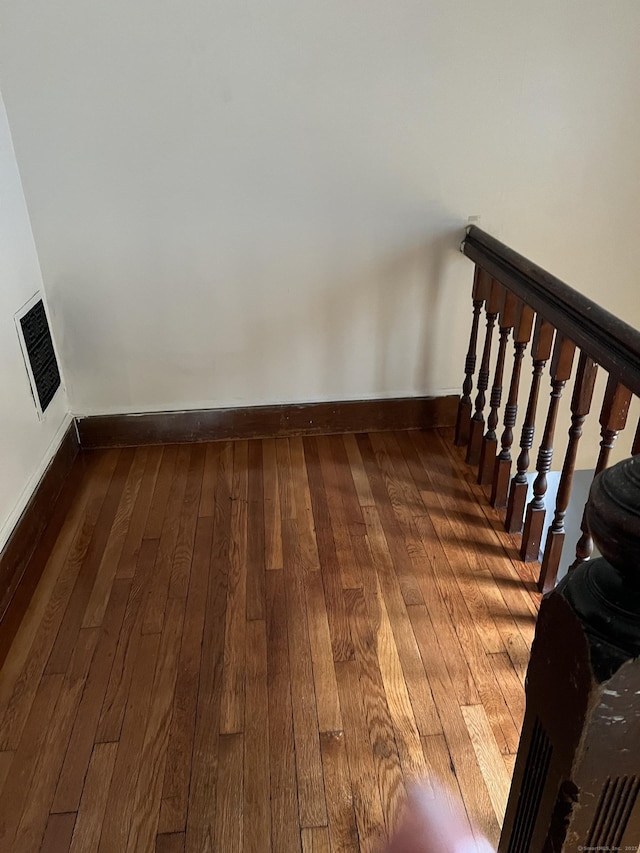 865 Elm St, New Haven, CT 06511 - stairway featuring hardwood / wood-style flooring and baseboards