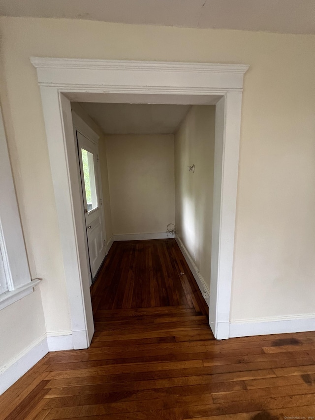 865 Elm St, New Haven, CT 06511 - hallway with hardwood / wood-style floors and baseboards
