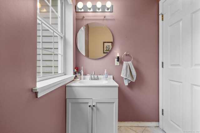 167 Santa Maria Dr, Torrington, CT 06790 - bathroom featuring vanity, tile patterned flooring, and baseboards