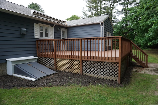 5 Chappell St, Chaplin, CT 06235 - wooden terrace featuring stairway