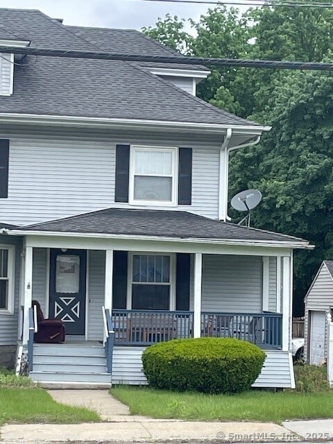 203 Holabird Ave, Winchester, CT 06098 - traditional style home with covered porch and roof with shingles