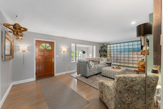 6 Meadow Dr, Waterford, CT 06385 - living area with baseboards and wood finished floors