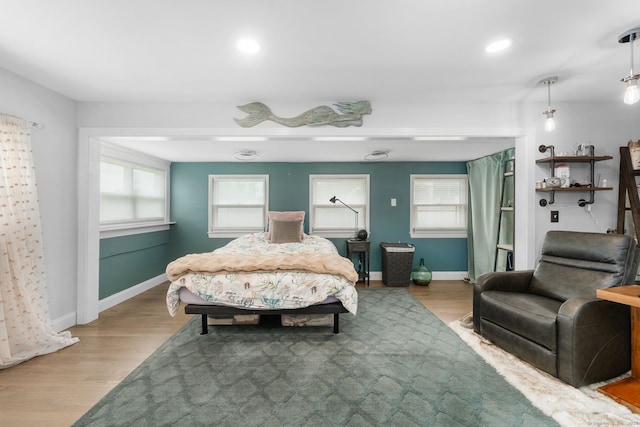 6 Meadow Dr, Waterford, CT 06385 - bedroom featuring wood finished floors, multiple windows, baseboards, and recessed lighting