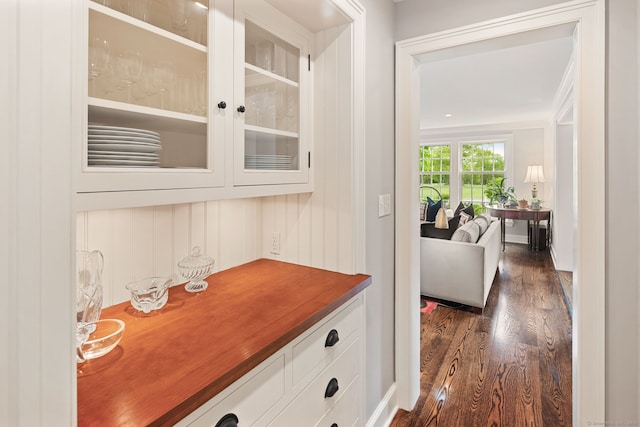 145 Seir Hill Rd, Wilton, CT 06897 - hall with dark wood-style flooring