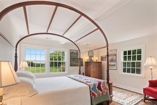 145 Seir Hill Rd, Wilton, CT 06897 - bedroom featuring crown molding, baseboards, and wood finished floors