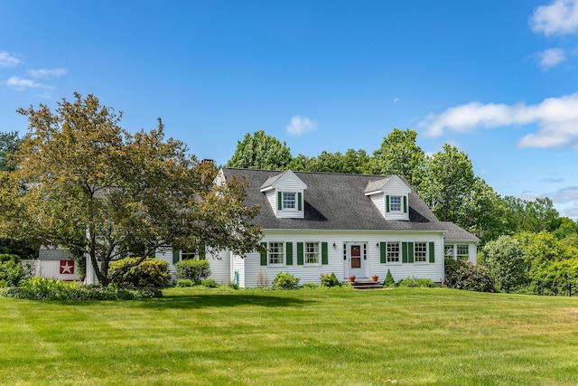 16 Botsford Rd, Kent, CT 06757 - cape cod home with a front lawn, a chimney, and roof with shingles