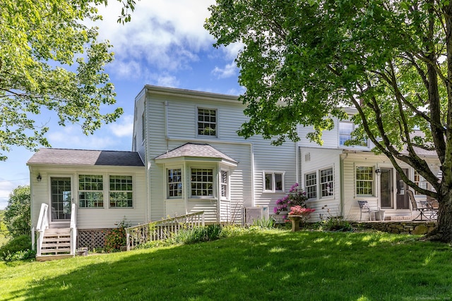 16 Botsford Rd, Kent, CT 06757 - rear view of house with a yard and a patio area