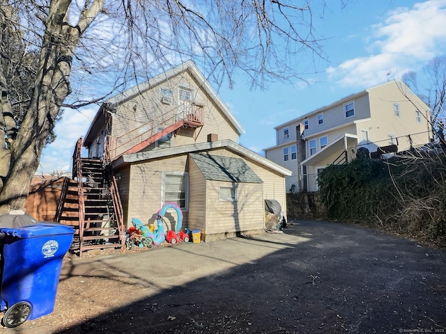 1 N Taylor Ave, Norwalk, CT 06854 - back of property featuring stairway and a balcony