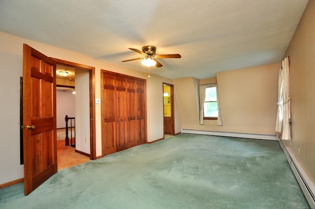24 Jennifer Rd, Bristol, CT 06010 - unfurnished bedroom with a baseboard heating unit, carpet, baseboards, and ceiling fan