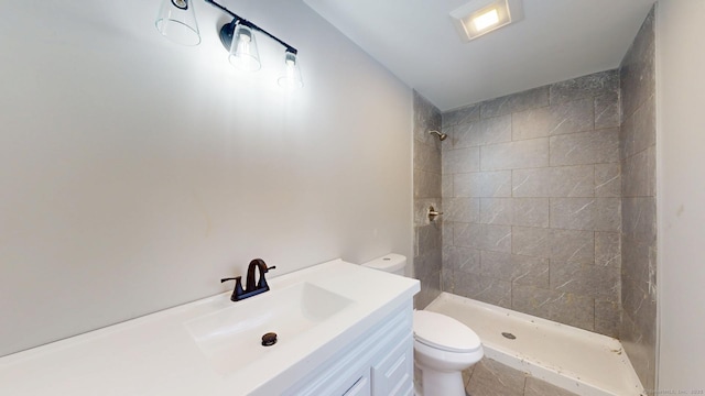25 First Ave, Enfield, CT 06082 - full bath featuring toilet, a tile shower, and vanity