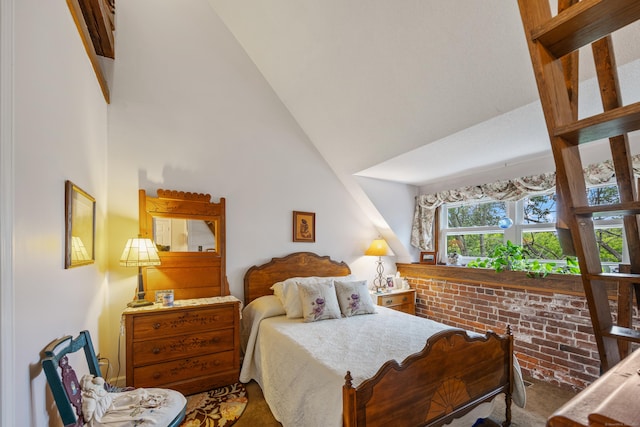 58 Woodley Ct Unit 14, Meriden, CT 06450 - bedroom featuring high vaulted ceiling and carpet