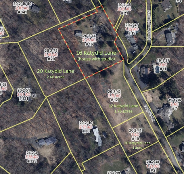 16 Katydid Ln, Weston, CT 06883 - aerial view of property's location