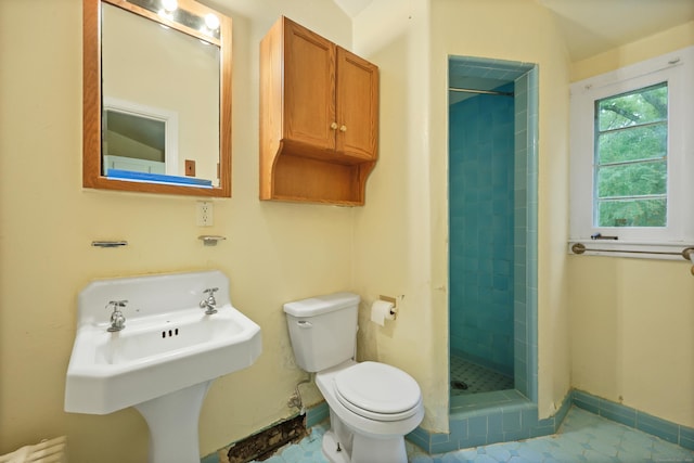 16 Katydid Ln, Weston, CT 06883 - full bath with toilet, a shower stall, tile patterned flooring, and a sink