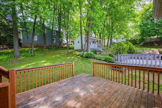 122 Carr Ave, Newington, CT 06111 - wooden terrace with a yard