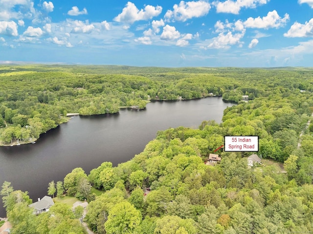 55 Indian Spring Rd, Woodstock, CT 06281 - aerial view of a heavily wooded area and a large body of water