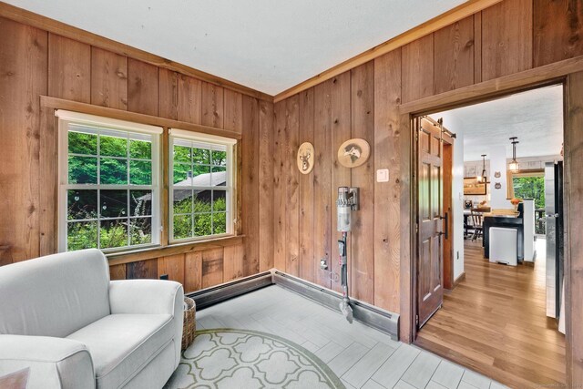 55 Indian Spring Rd, Woodstock, CT 06281 - sitting room with wood walls and baseboards