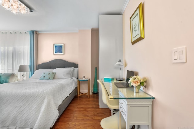 1633 Washington Blvd Unit 3A, Stamford, CT 06902 - bedroom with ornamental molding and wood finished floors