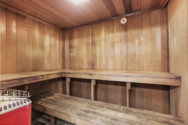 1633 Washington Blvd Unit 3A, Stamford, CT 06902 - relaxing sauna / steam room with wooden ceiling and wooden walls