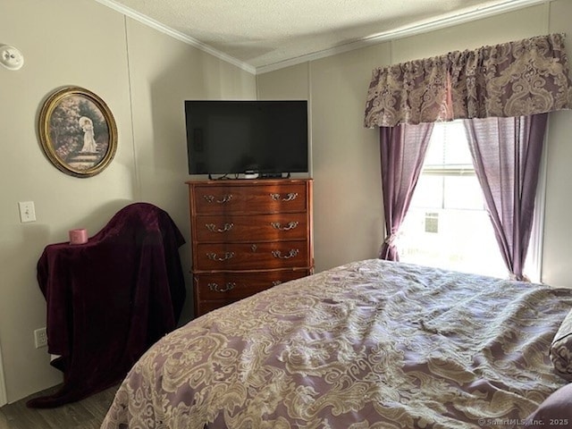 23 N Rd, Southington, CT 06489 - bedroom featuring ornamental molding, wood finished floors, and a textured ceiling