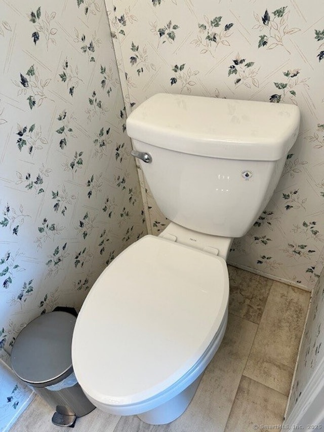 23 N Rd, Southington, CT 06489 - bathroom featuring wallpapered walls and toilet