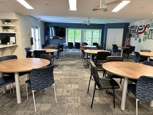 23 N Rd, Southington, CT 06489 - dining area featuring carpet flooring and a ceiling fan