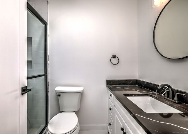 66 Penny Ln, Woodbridge, CT 06525 - full bath featuring toilet, vanity, a tile shower, and baseboards