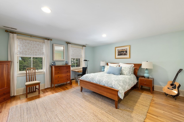 61 High Ridge Ave, Ridgefield, CT 06877 - bedroom with light wood-type flooring, baseboards, and recessed lighting
