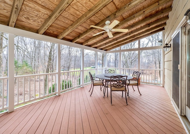 498 Nod Hill Rd, Wilton, CT 06897 - sunroom / solarium featuring a ceiling fan, outdoor dining space, and plenty of natural light