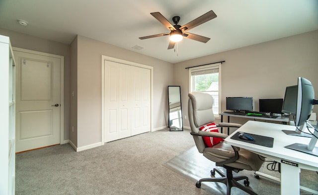 2 Redwood Ln, Southington, CT 06489 - carpeted office space with a ceiling fan and baseboards