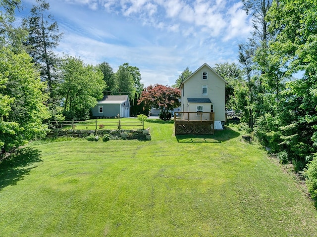 35 Deer Hill Ave, Danbury, CT 06810 - view of yard featuring a wooden deck