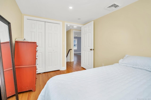 35 Deer Hill Ave, Danbury, CT 06810 - bedroom featuring wood finished floors, a closet, recessed lighting, and baseboards