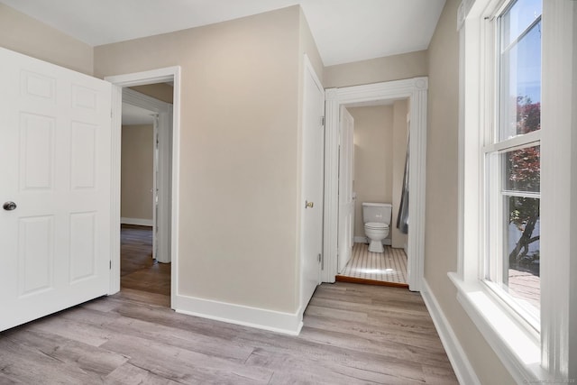 35 Deer Hill Ave, Danbury, CT 06810 - corridor featuring plenty of natural light, baseboards, and light wood-type flooring