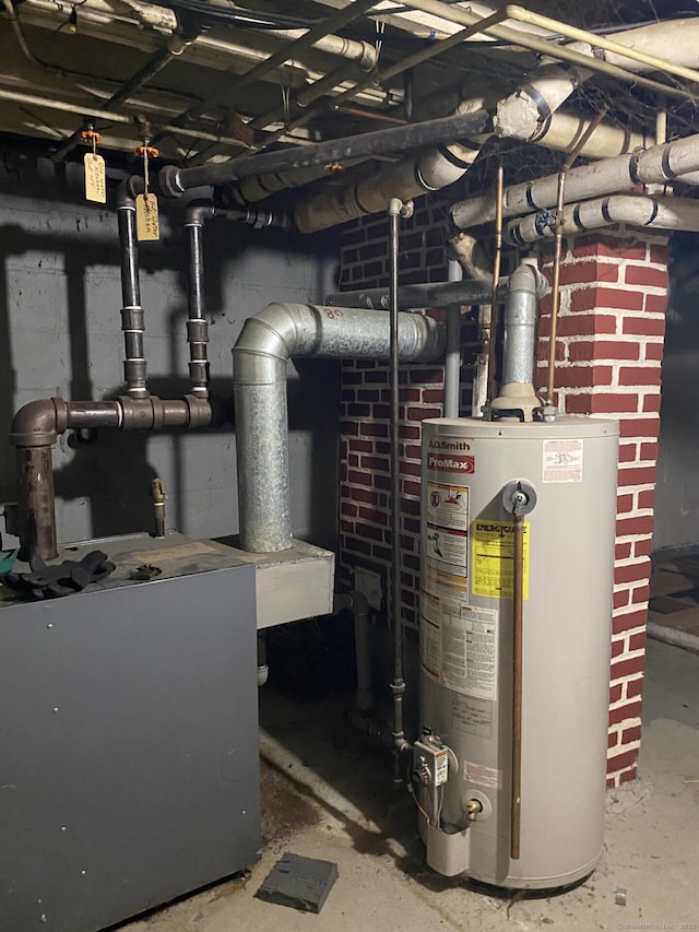 624 S Main St, Torrington, CT 06790 - utility room featuring water heater