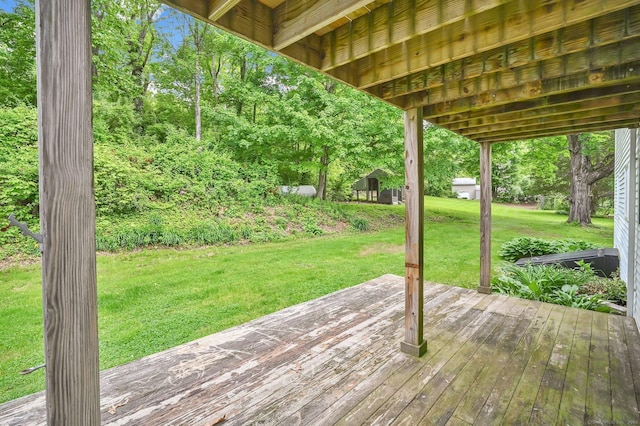 172 S Rd, Marlborough, CT 06447 - wooden deck with a yard