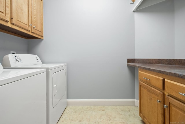 48 Evergreen Rd, Cromwell, CT 06416 - laundry room with separate washer and dryer, baseboards, and cabinet space