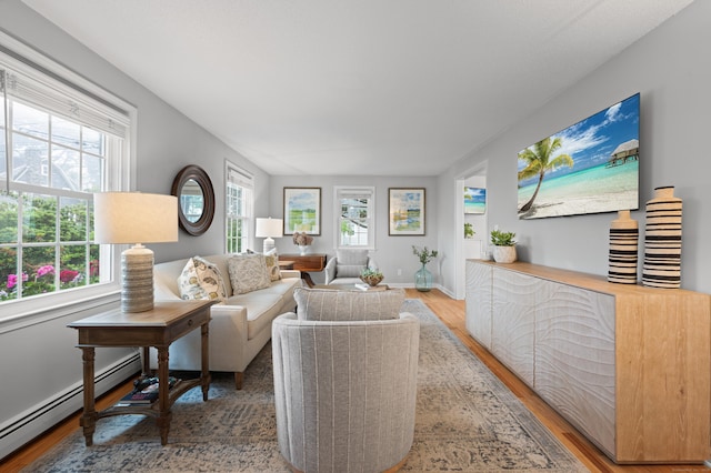 55 Cypress Rd, Old Saybrook, CT 06475 - living area with wood finished floors and baseboard heating