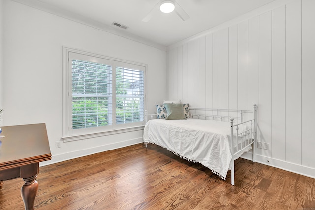 2180 Kings Hwy Unit 1, Fairfield, CT 06824 - bedroom with wood finished floors, baseboards, a ceiling fan, and ornamental molding