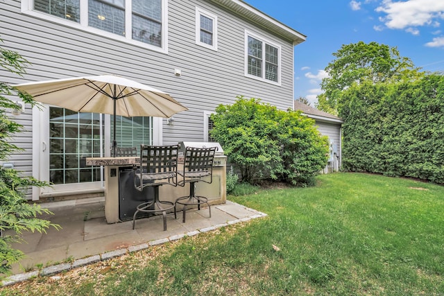 2180 Kings Hwy Unit 1, Fairfield, CT 06824 - view of grassy yard featuring a patio